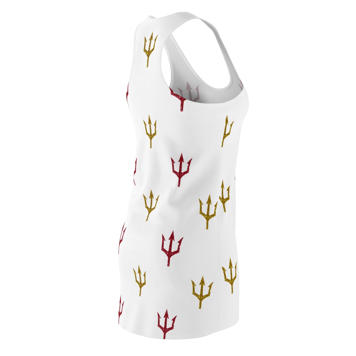 Glitter Trident Print Women's Racerback Dress