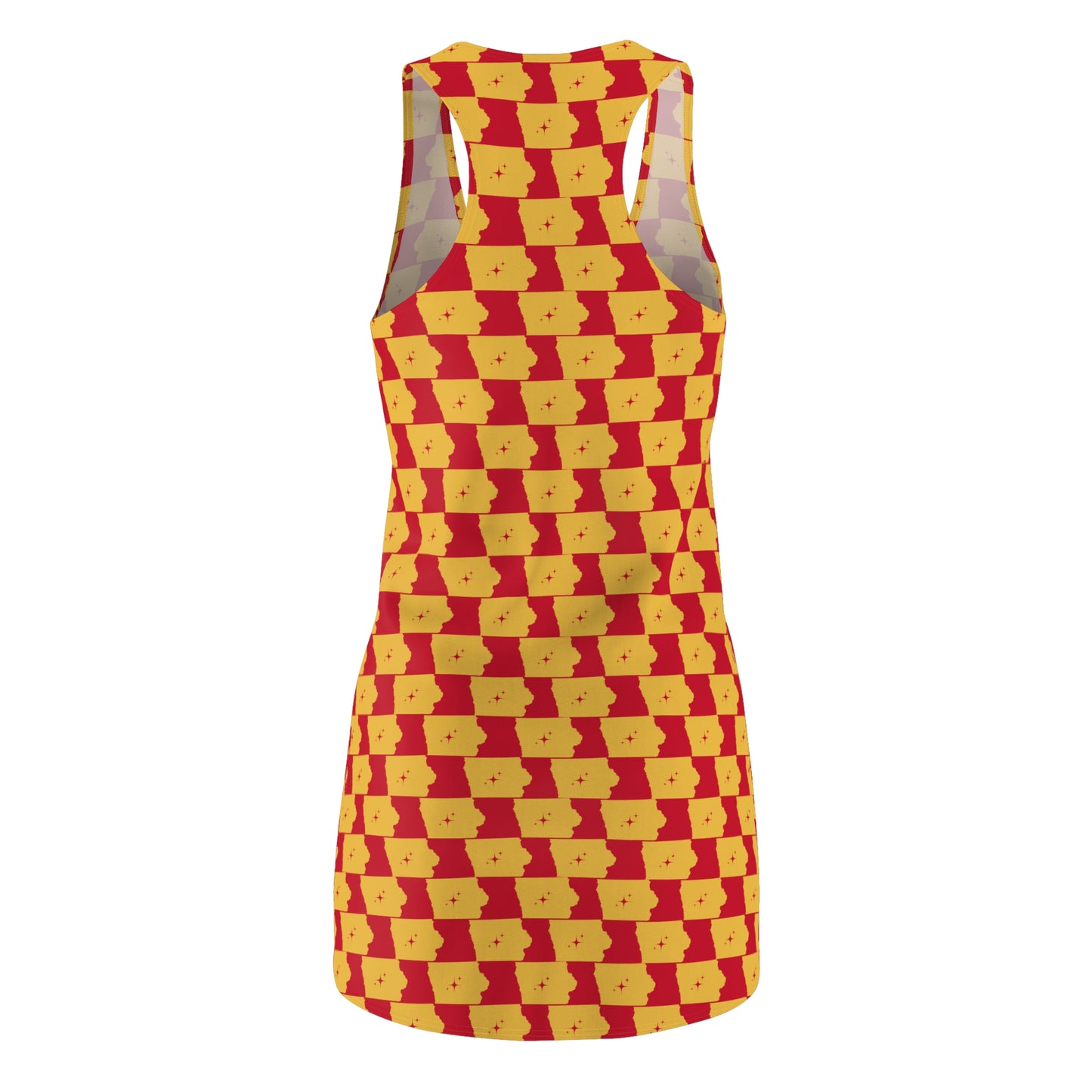 Iowa Red Print Racerback Dress