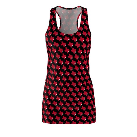 TX Black Print Racerback Dress