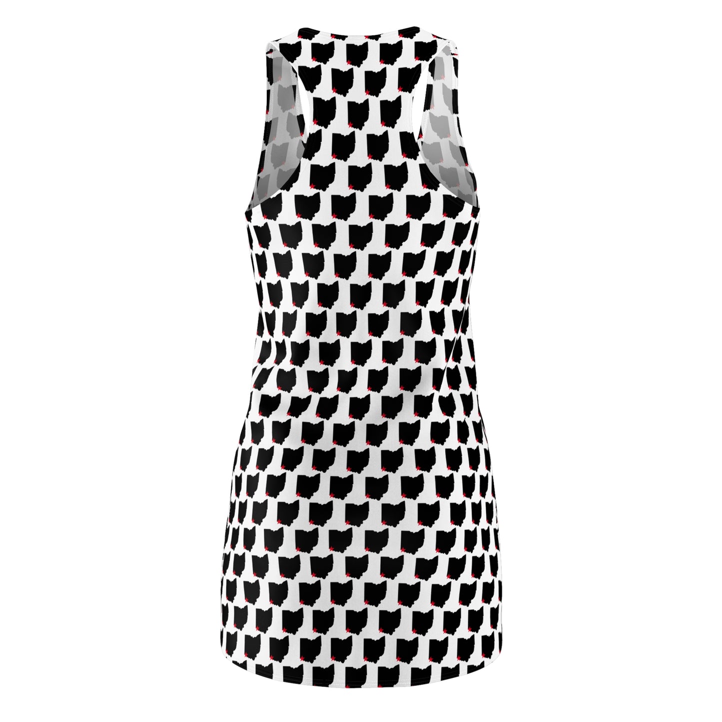 Ohio White Print Racerback Dress