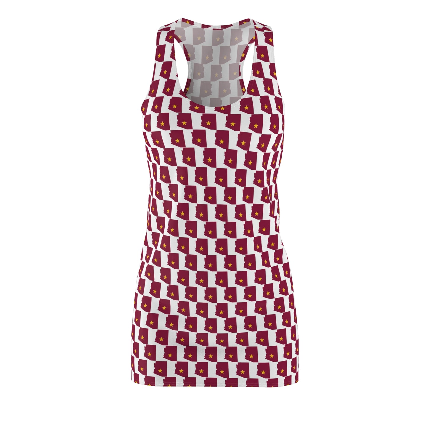 AZ White Print, Racerback Dress