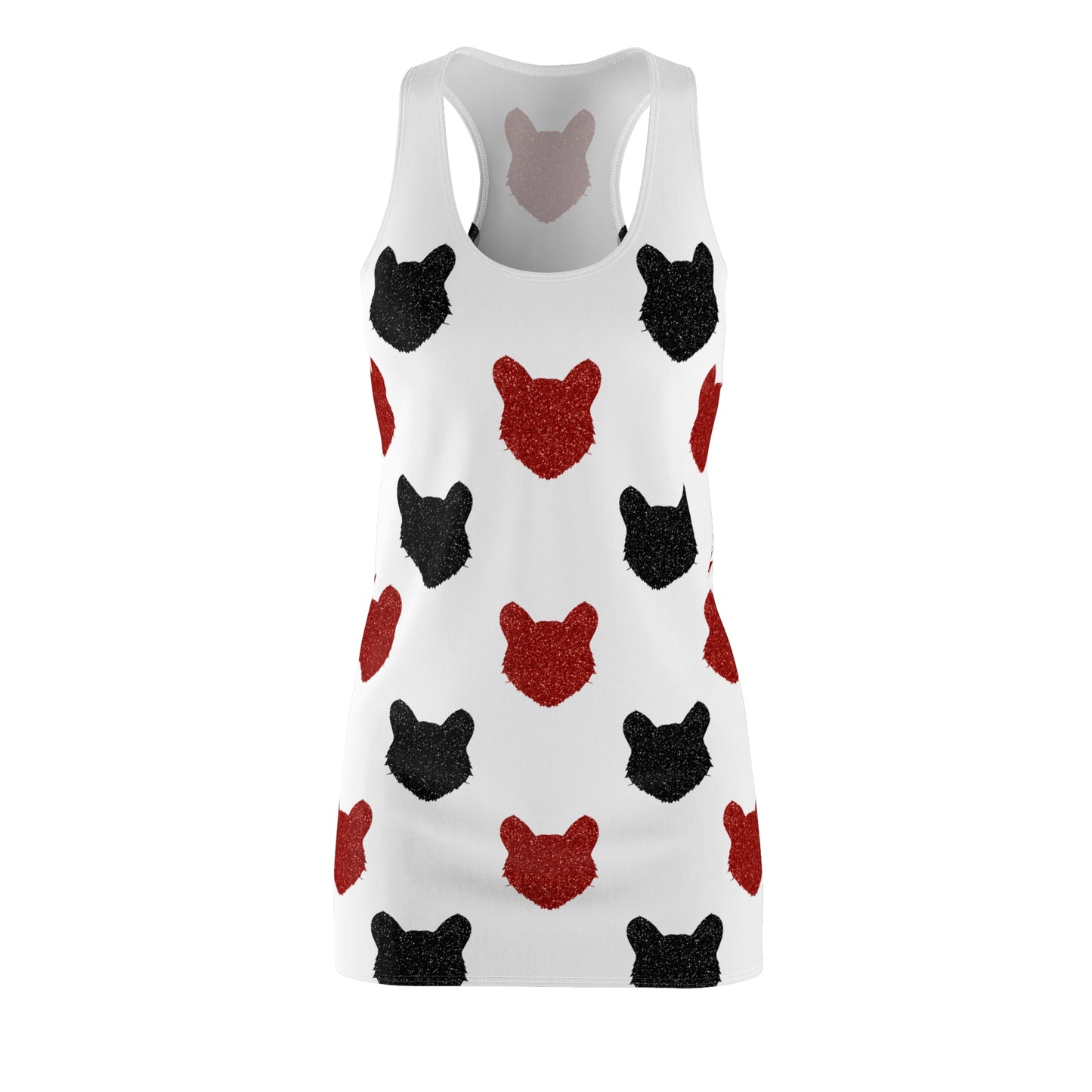 Glitter Bearcat Print Racerback Dress