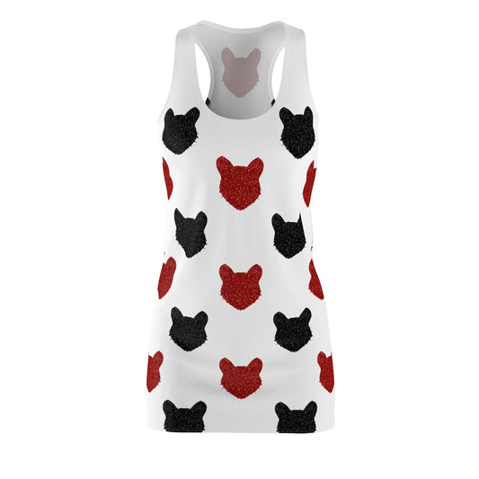 Glitter Bearcat Print Racerback Dress