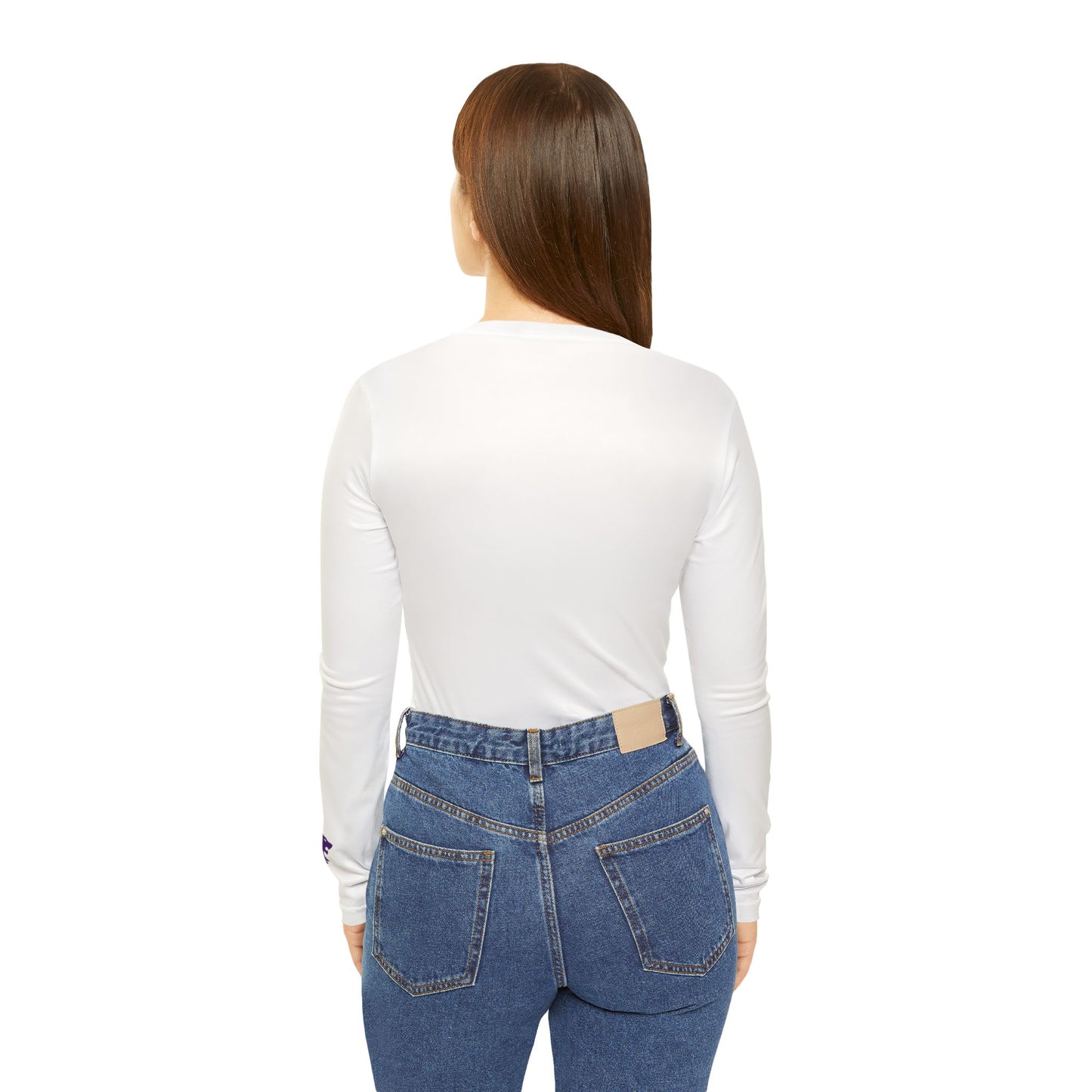 Wildcat Women's Long Sleeve V-Neck Shirt, White