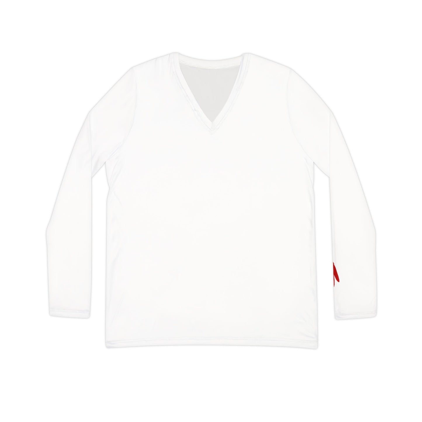 Feather Women's Long Sleeve V-Neck Shirt, White