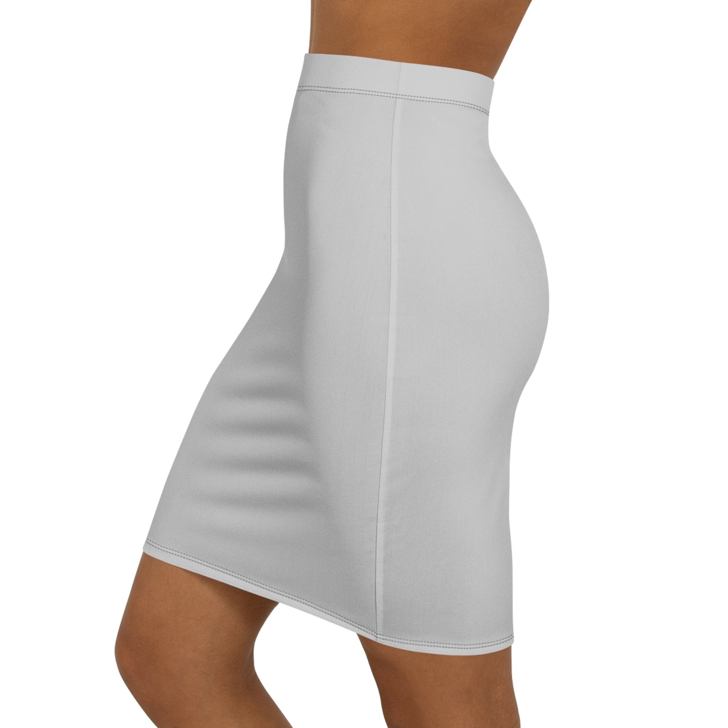 Manhattan Gray Mid-Waist Pencil Skirt