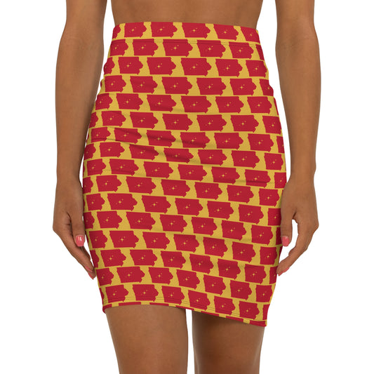 Ames Print Gold, Chic Mid-Waist Pencil Skirt, Trendy Office Wear, Stylish Casual Skirt, Vibrant Holiday Fashion, Unique Gift for Her, Women's Fashion [...]