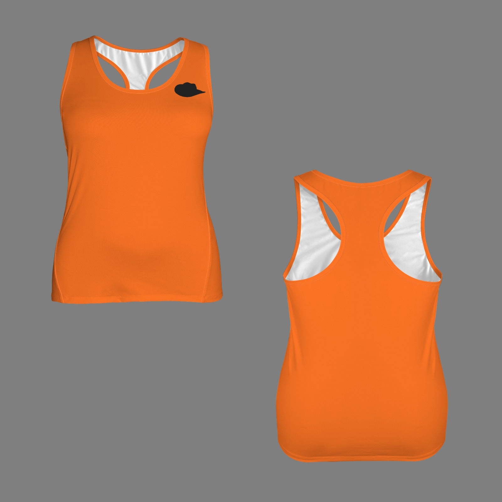 Orange Cowgirl Racerback Sports Top