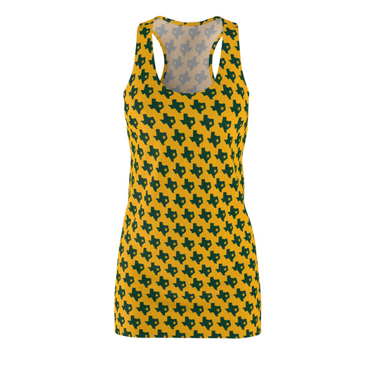 TX Gold Print Racerback Dress