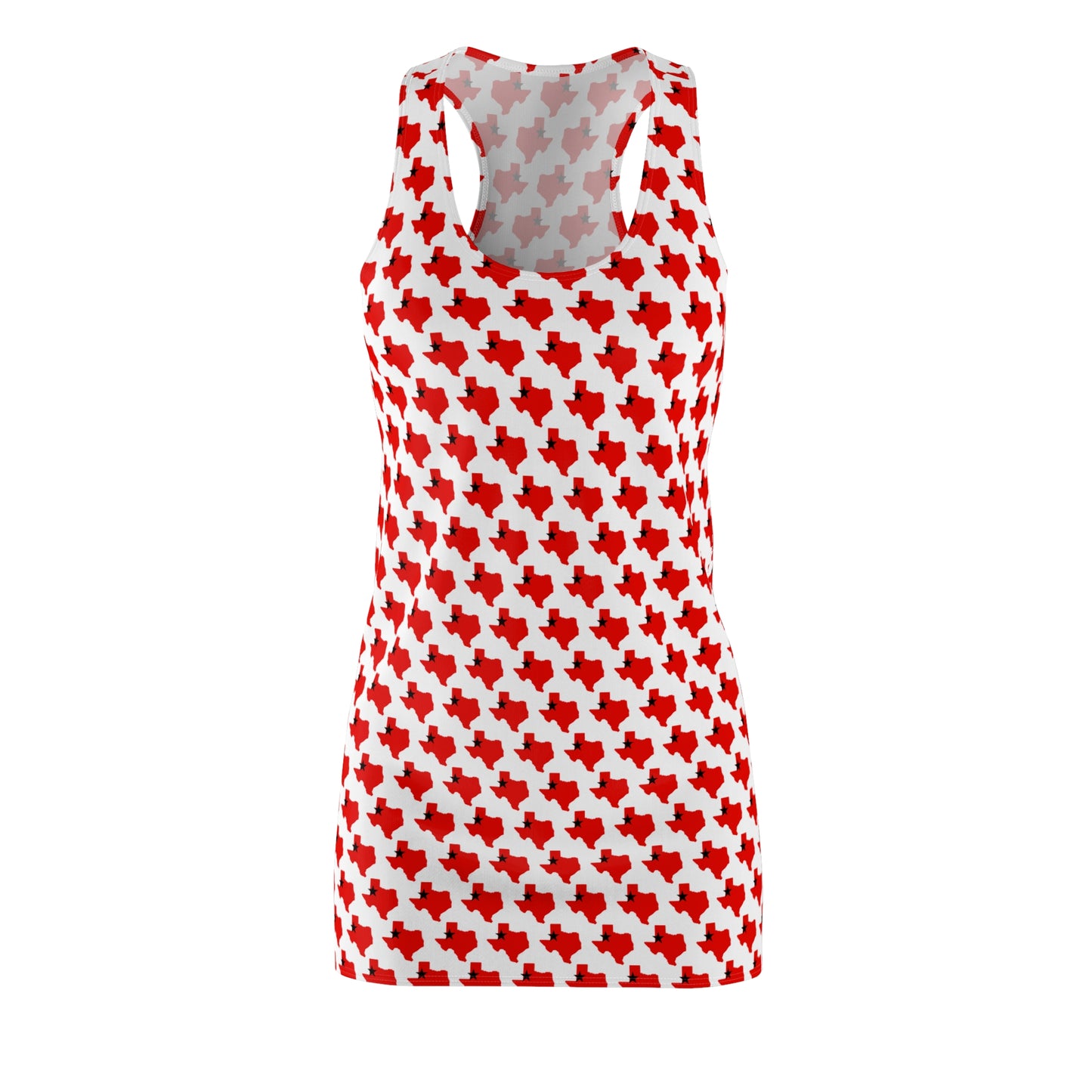 TX White Print Racerback Dress