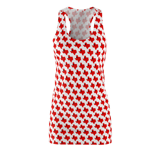 TX White Print Racerback Dress