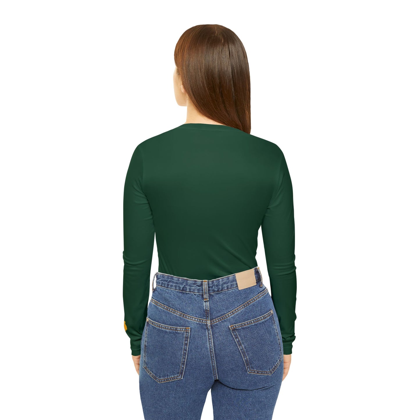 Bear Women's Long Sleeve V-Neck Shirt, Green