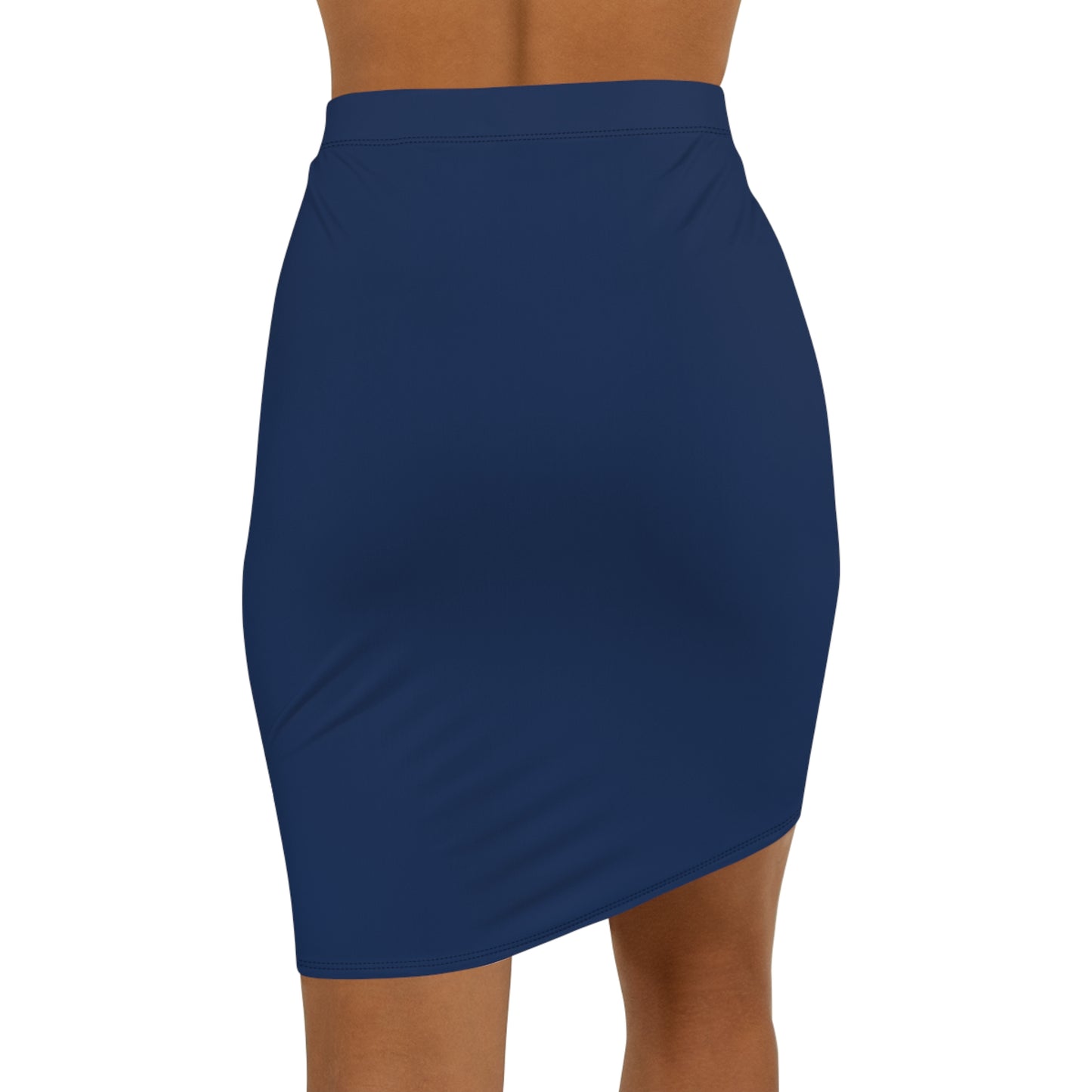 WV Blue Women's Mid-Waist Pencil Skirt