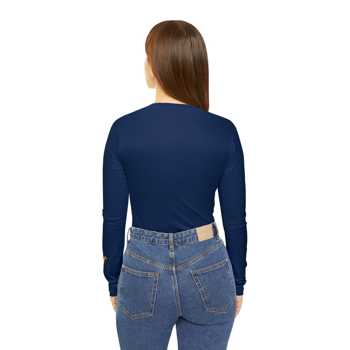 WV Women's Long Sleeve V-Neck Shirt, Blue