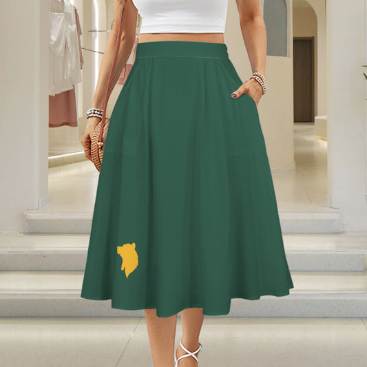 Bear Maxi Skirt, Green