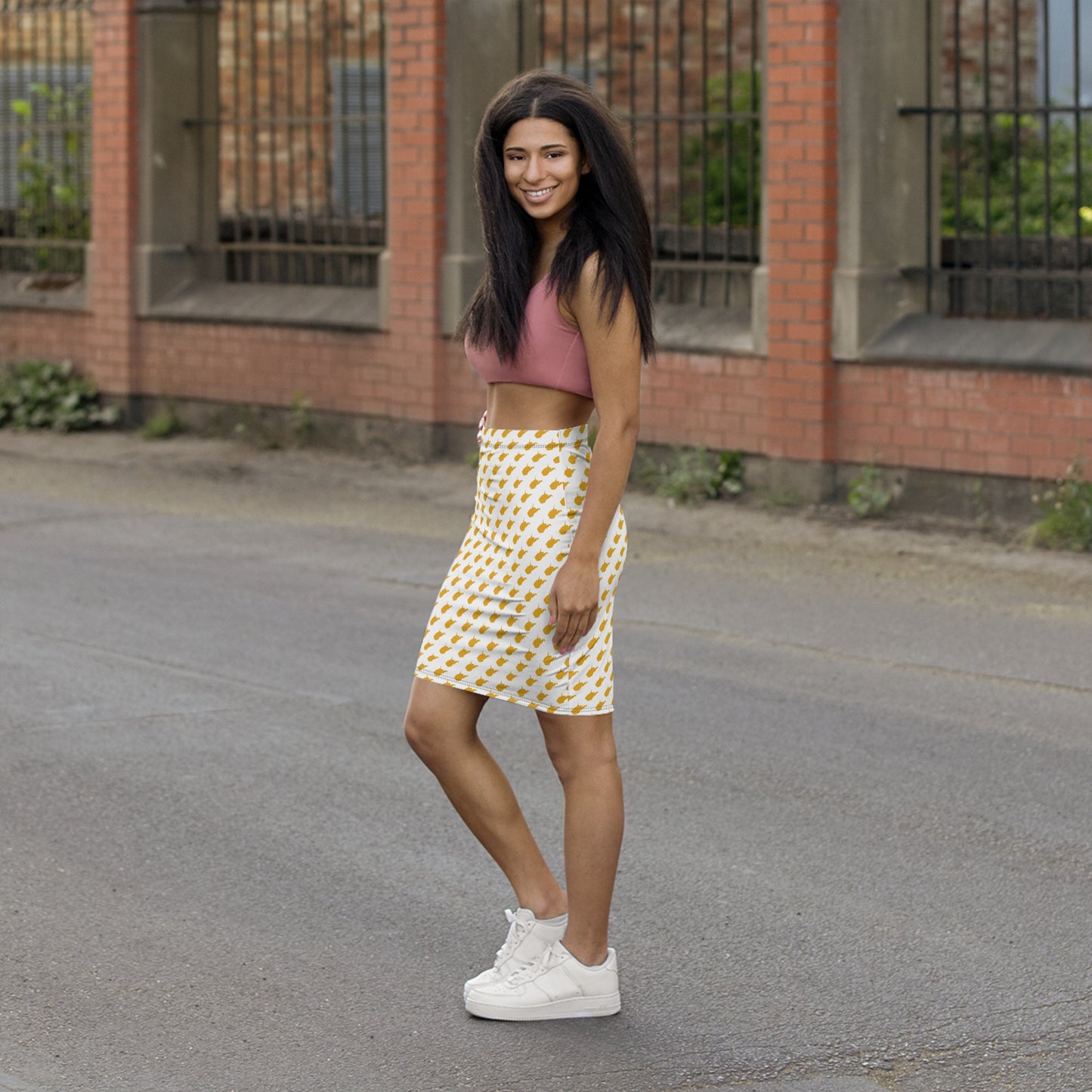WV Print White, Stylish Women's Mid-Waist Pencil Skirt, Trendy Chic Skirt, Perfect for Casual Outings, Summer Vibes, Birthday Gift, Everyday Wear, [...]