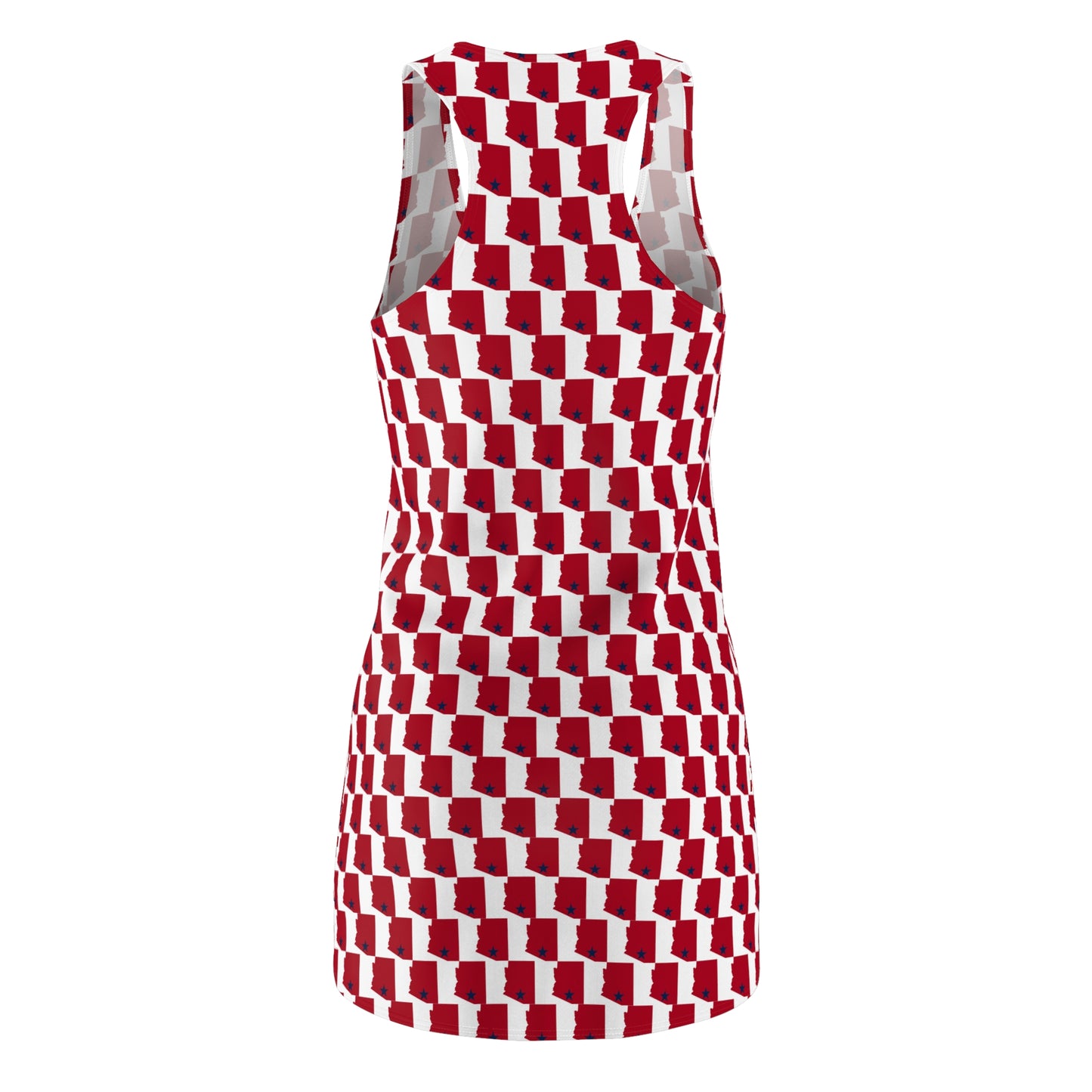 AZ White Print, Women's Racerback Dress
