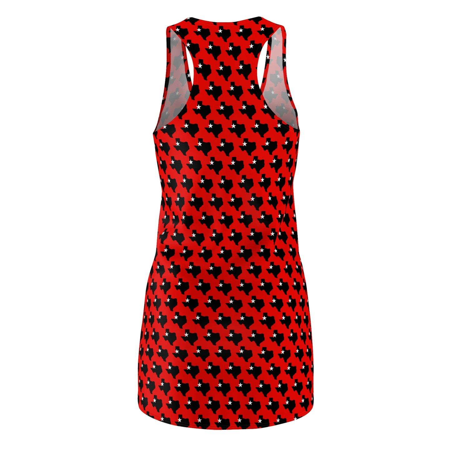 TX Red Print Women's Racerback Dress
