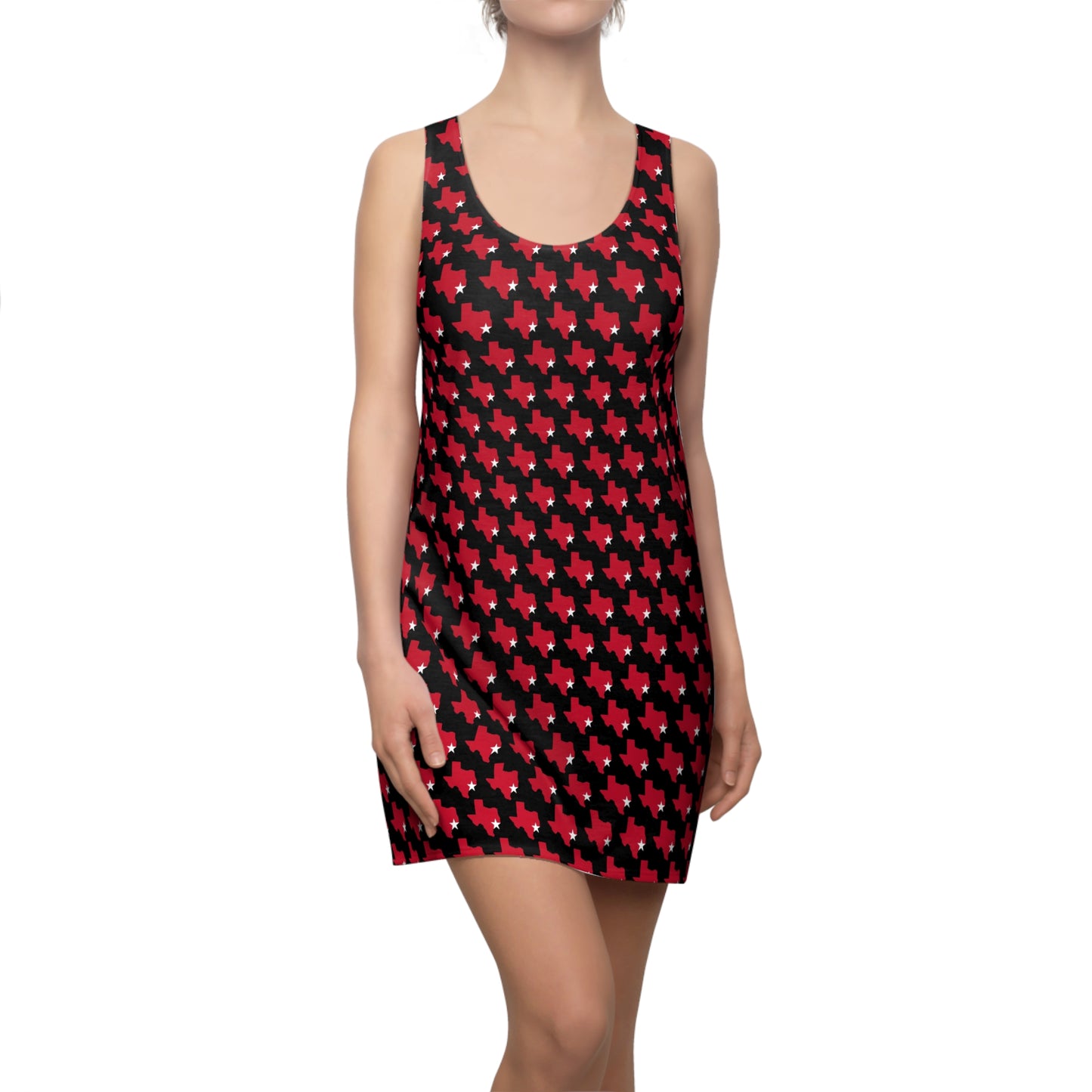 TX Black Print Racerback Dress