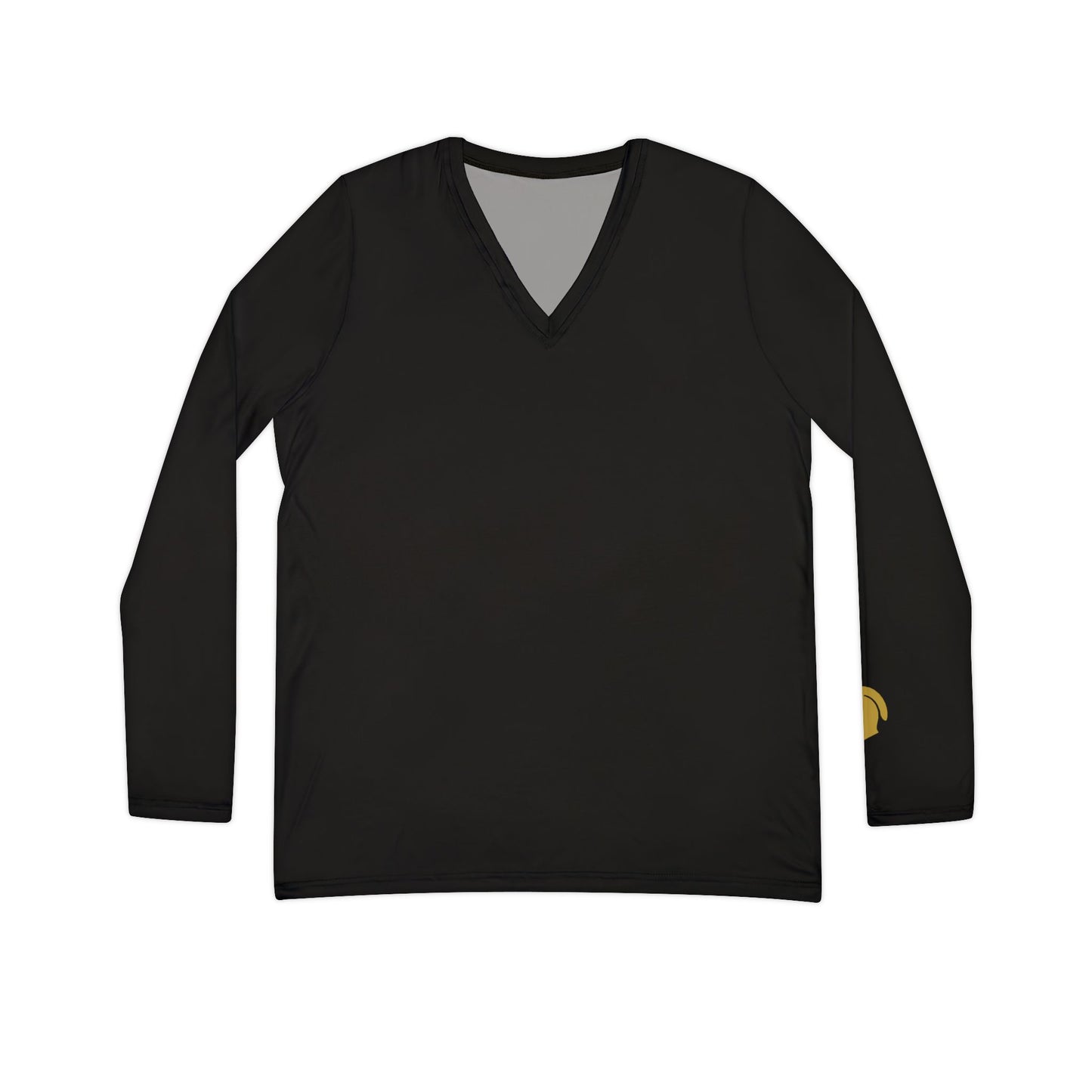 Knight Women's Long Sleeve V-Neck Shirt, Black
