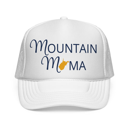 Mountain Mama White Trucker Hat