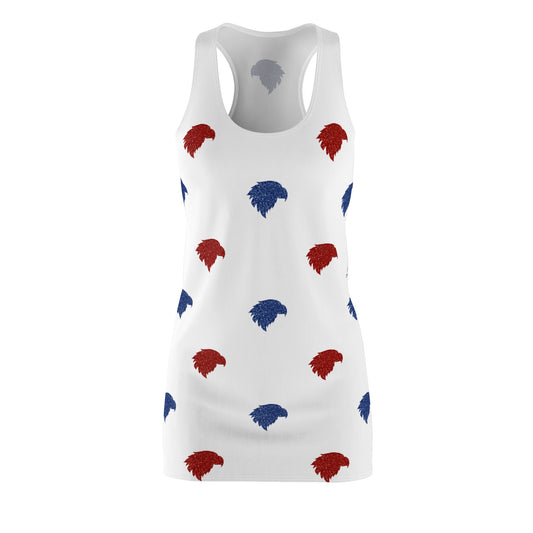 Glitter Jawhawk Print Women's Racerback Dress