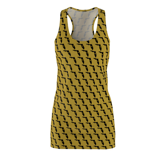 FL Gold Print Women’s Racerback Dress