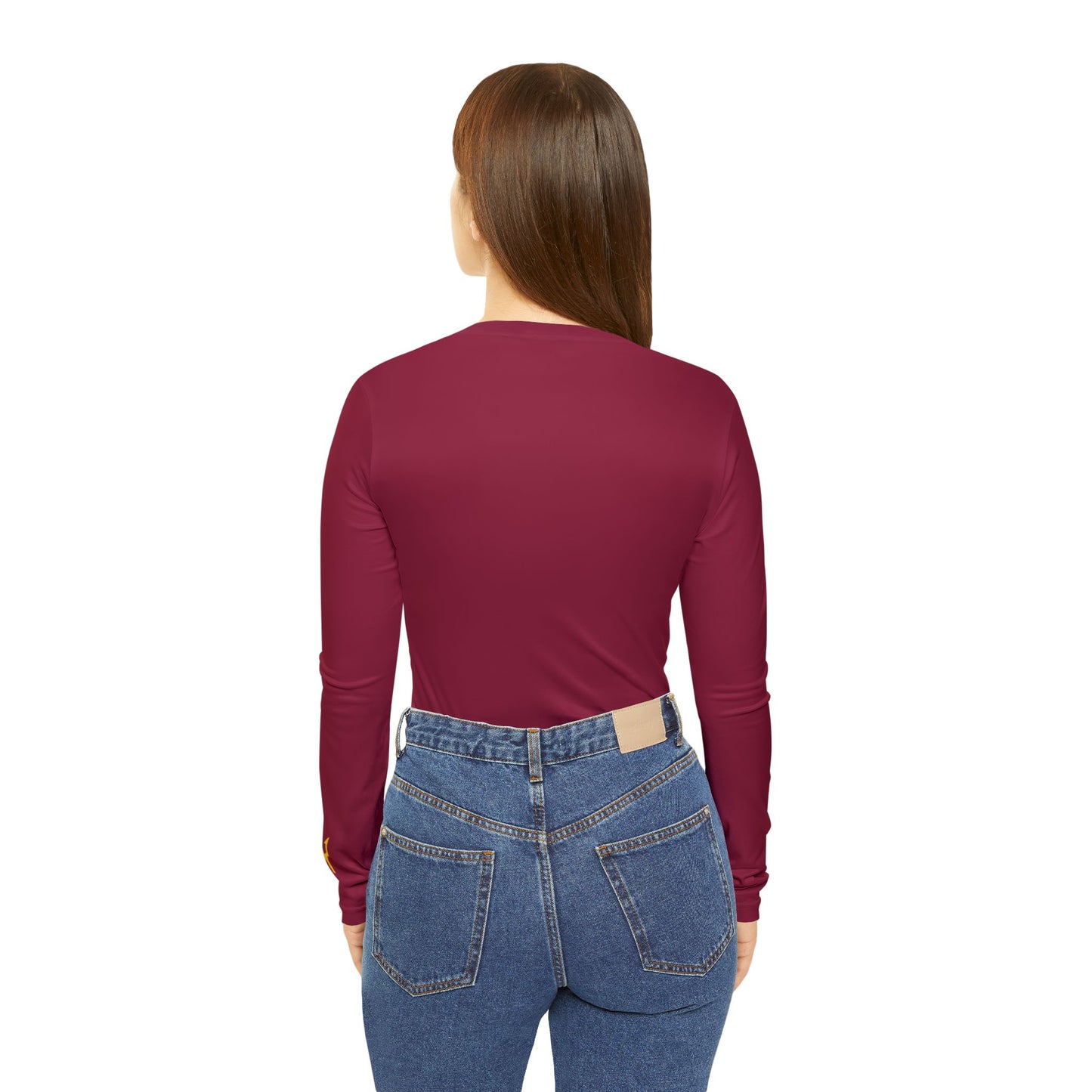 Trident Women's Long Sleeve V-Neck Shirt, Maroon