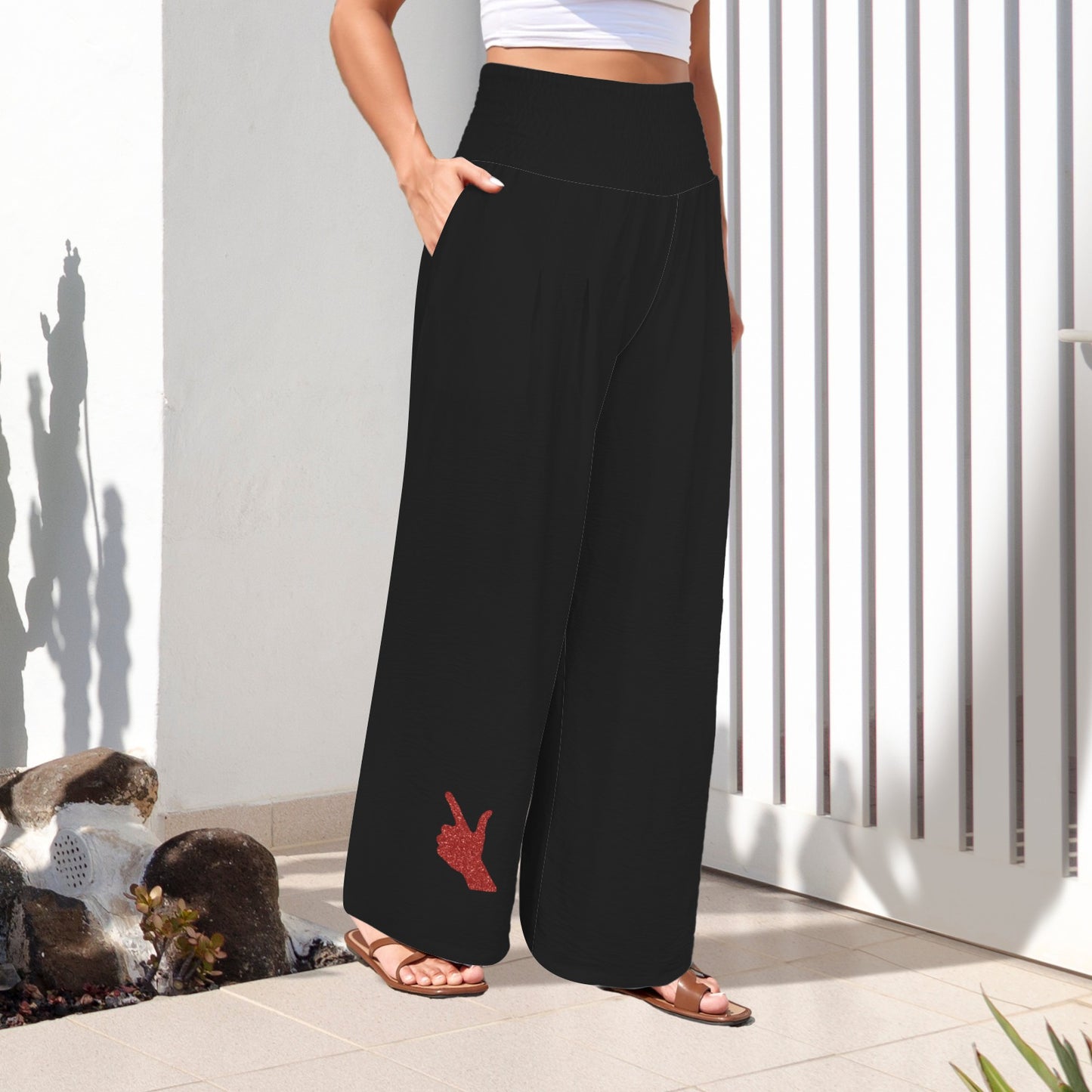 Glitter Guns up Pants, Black