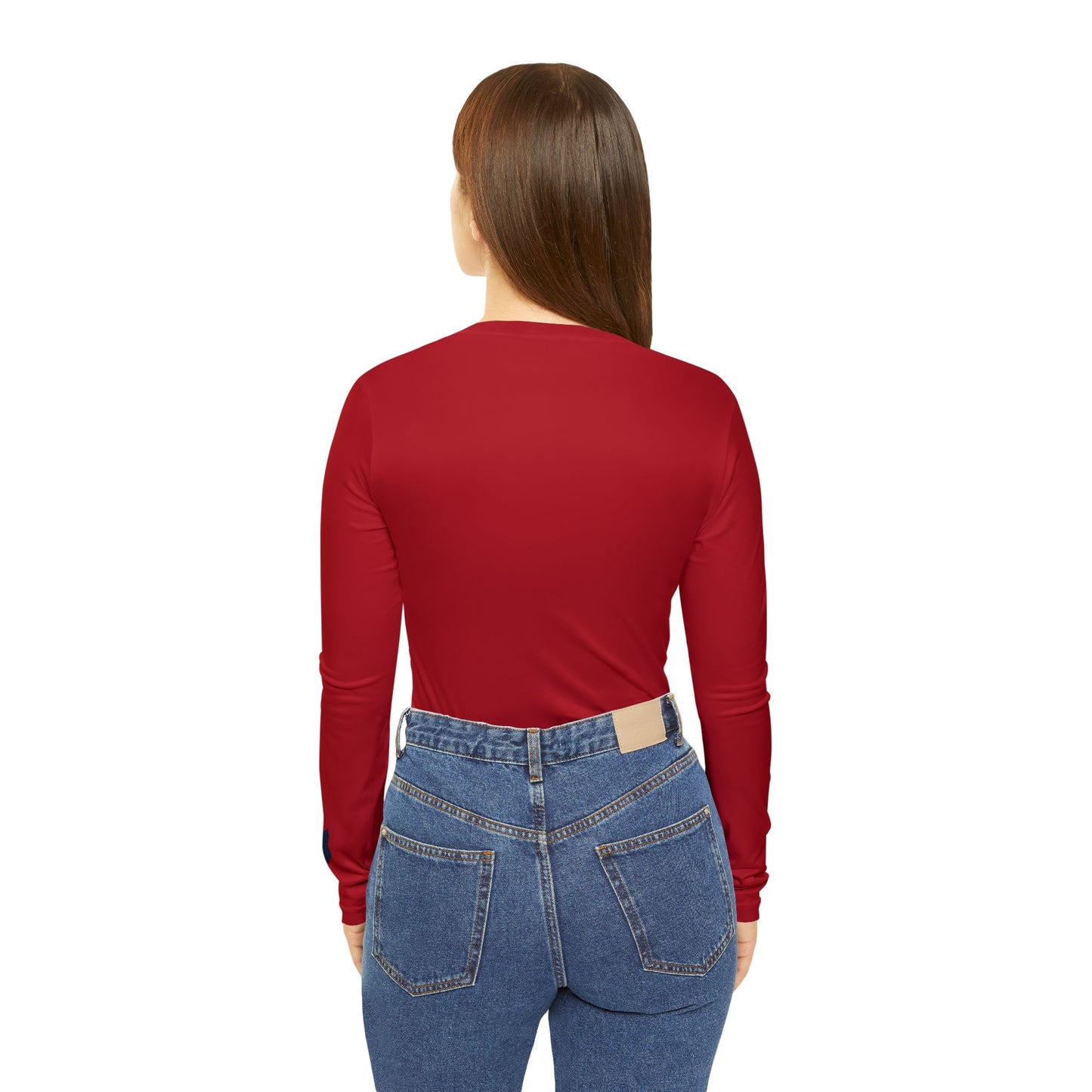 Wildcat Women's Long Sleeve V-Neck Shirt, Red
