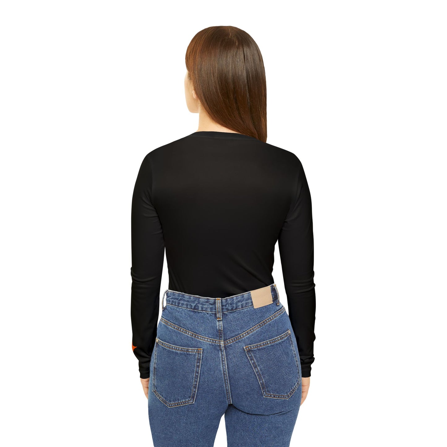Cowgirl Women's Long Sleeve V-Neck Shirt, Black