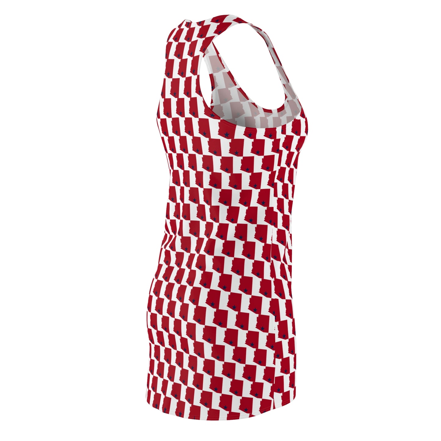 AZ White Print, Women's Racerback Dress