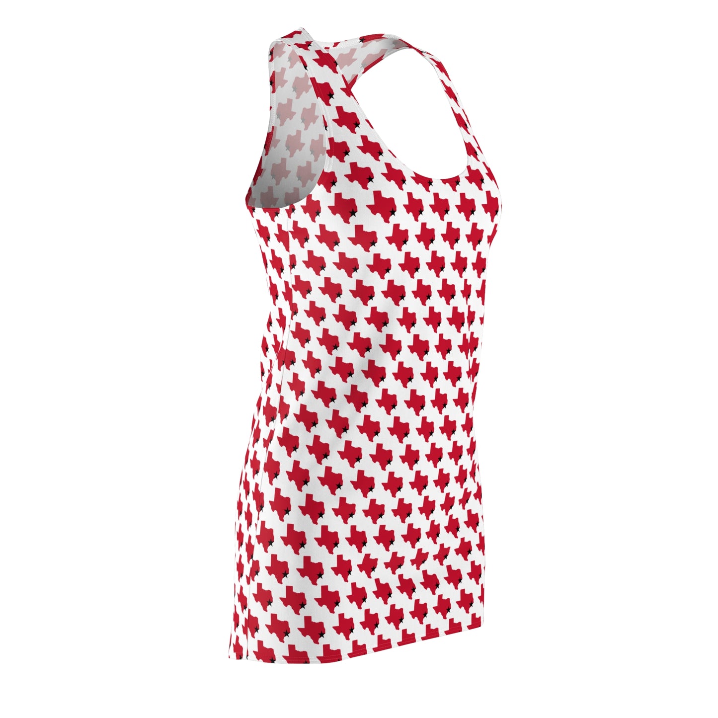 TX White Print Women's Racerback Dress