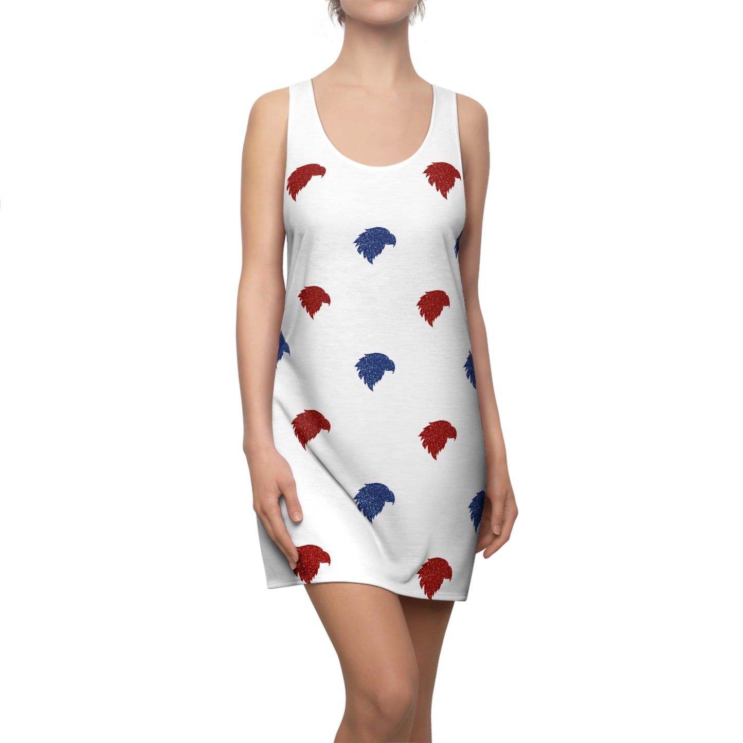 Glitter Jawhawk Print Women's Racerback Dress