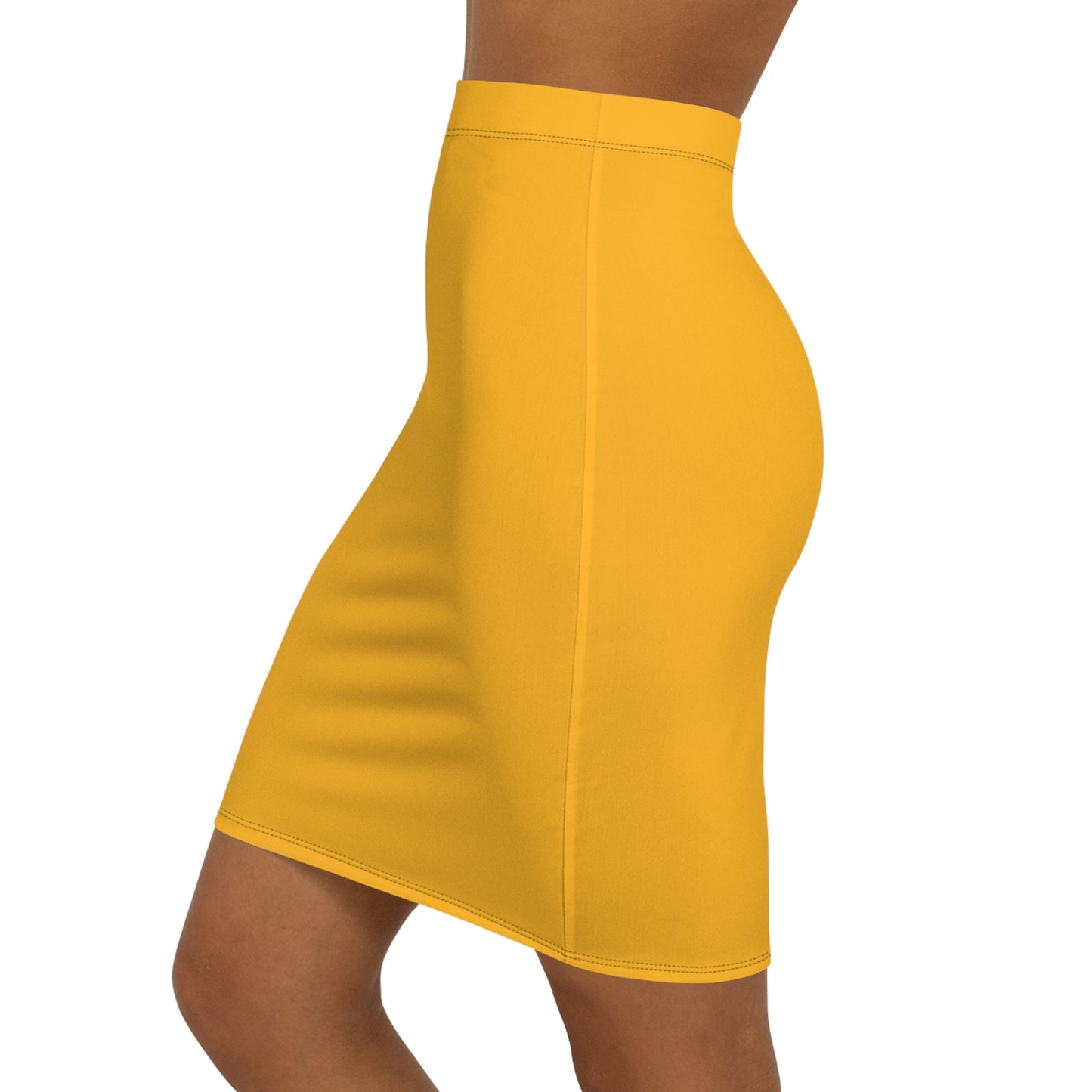 Waco Gold Women's Mid-Waist Pencil Skirt