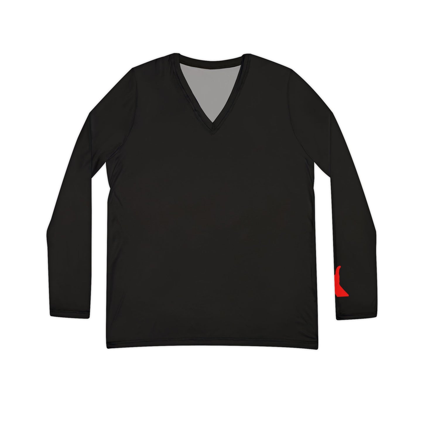 Guns Up Women's Long Sleeve V-Neck Shirt, Black