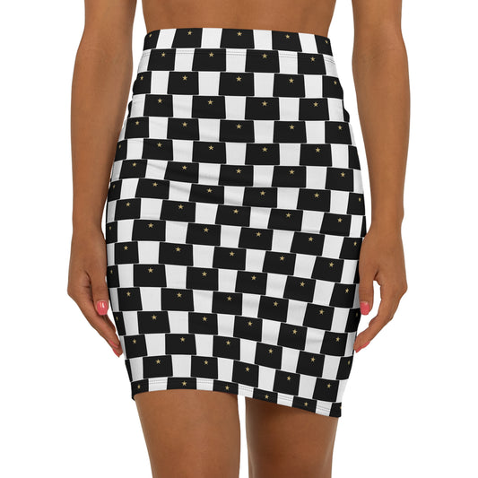 Colorado White Print Pencil Skirt