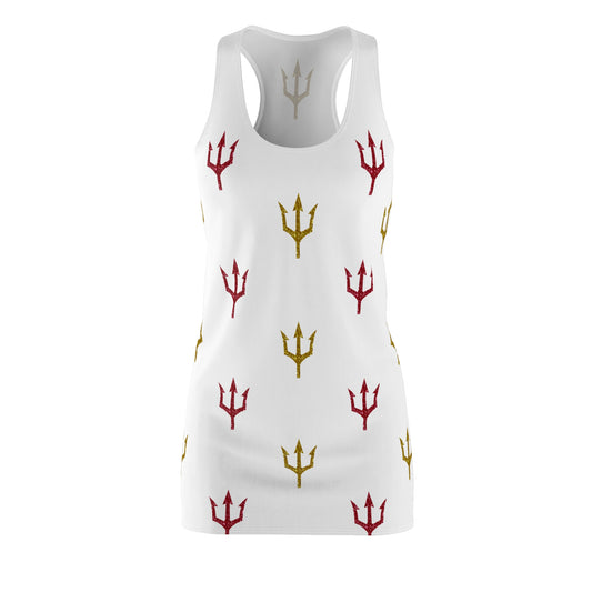 Glitter Trident Print Women's Racerback Dress