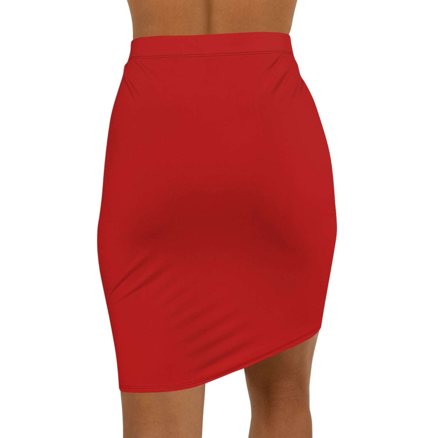 Salt Lake Red Mid-Waist Pencil Skirt