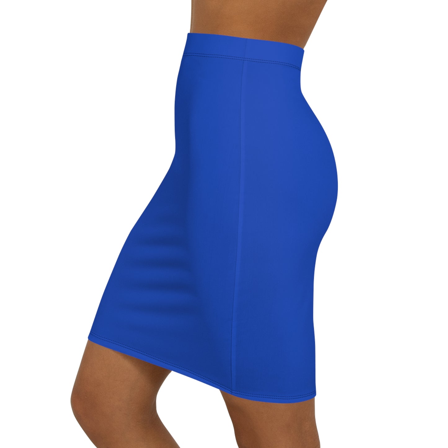 Provo Light Blue Women's Mid-Waist Pencil Skirt