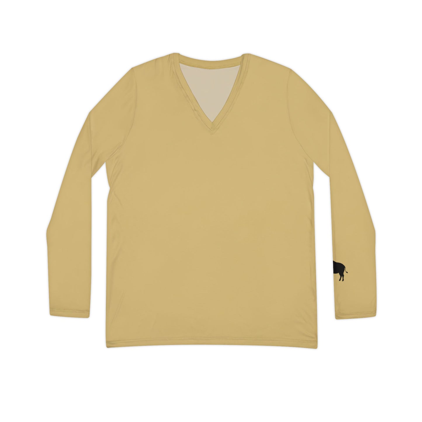 Buffalo Women's Long Sleeve V-Neck Shirt, Gold