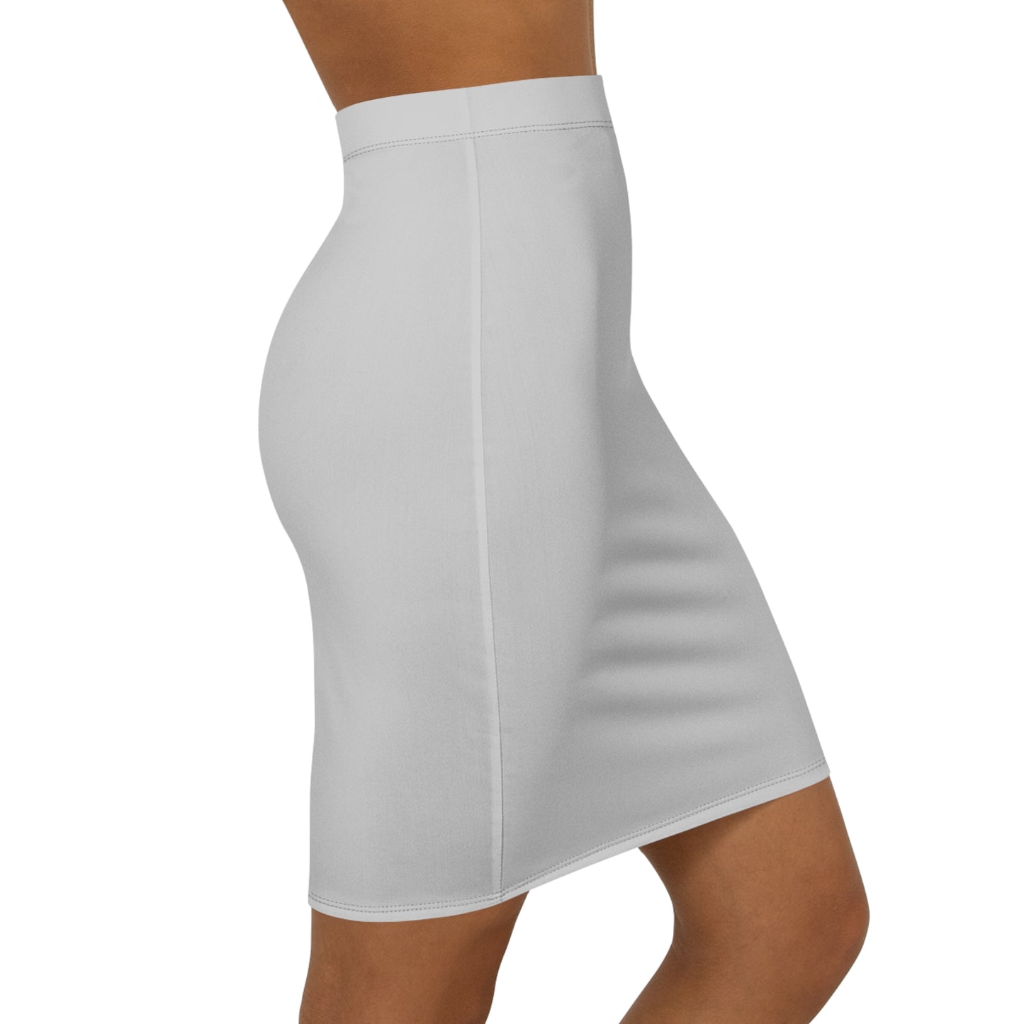 Manhattan Gray Mid-Waist Pencil Skirt