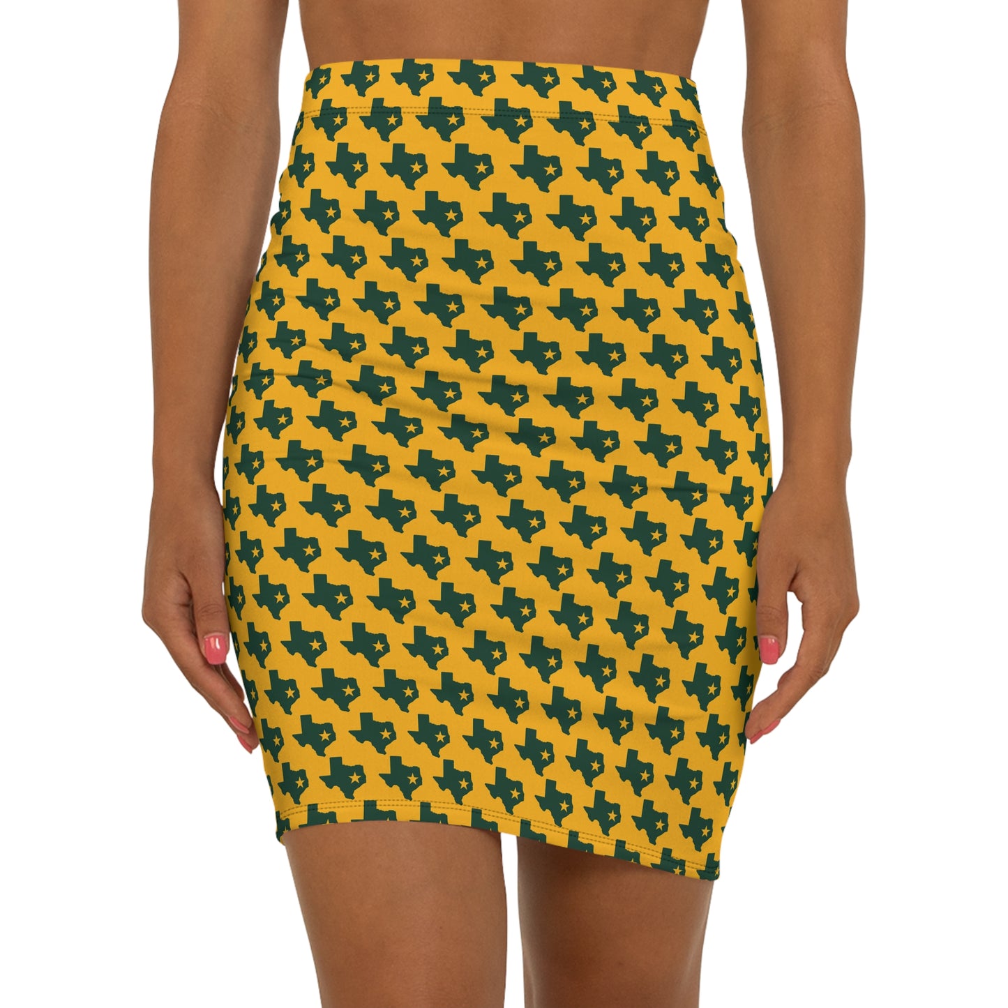 Waco Gold Print Women's Pencil Skirt