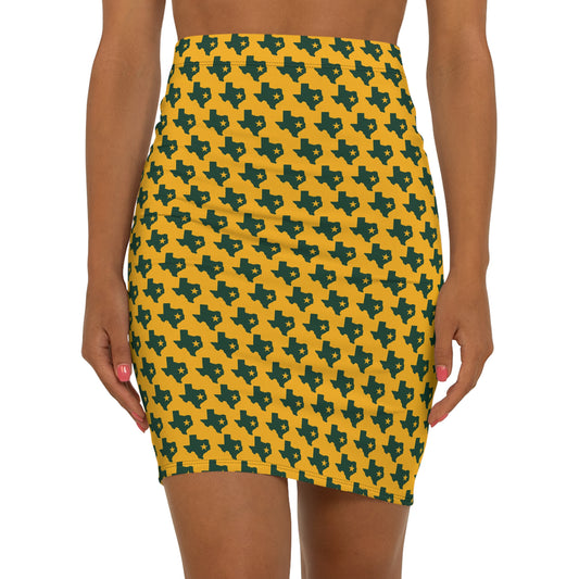 Waco Gold Print Women's Pencil Skirt