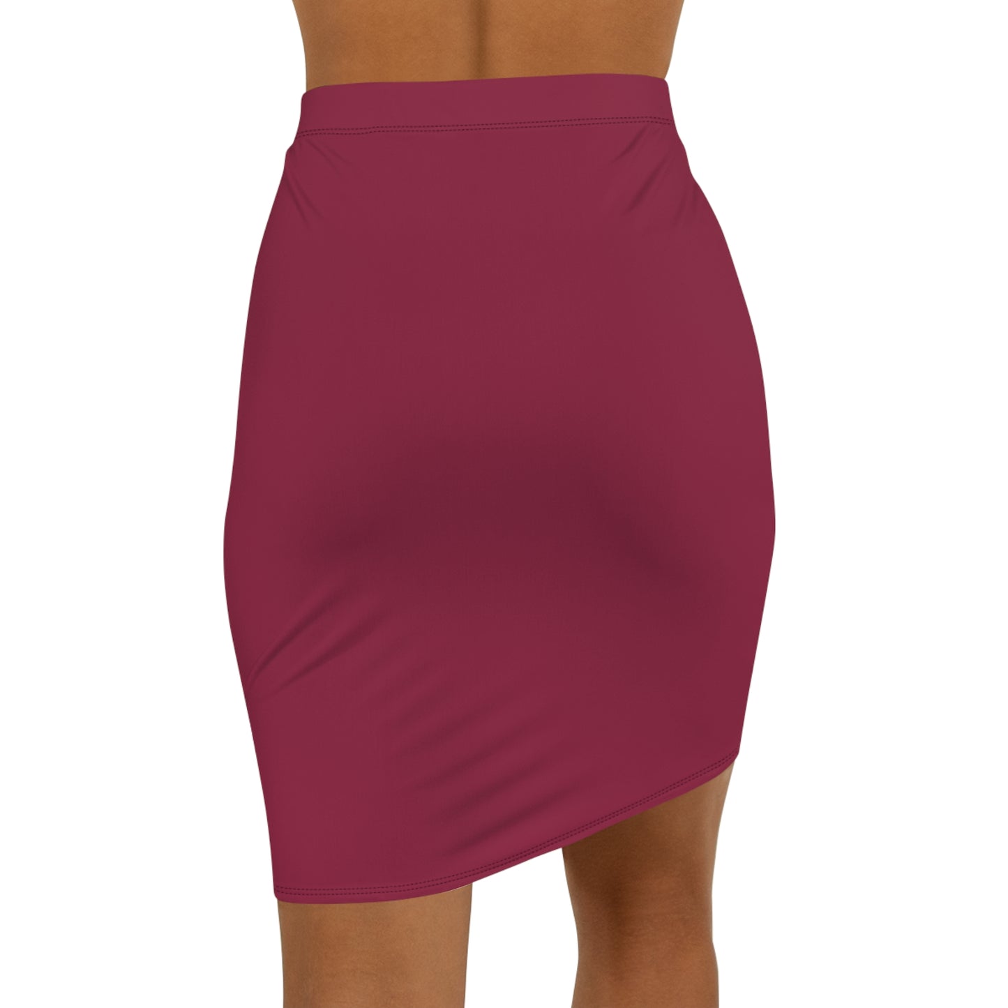Tempe Red Women's Mid-Waist Pencil Skirt