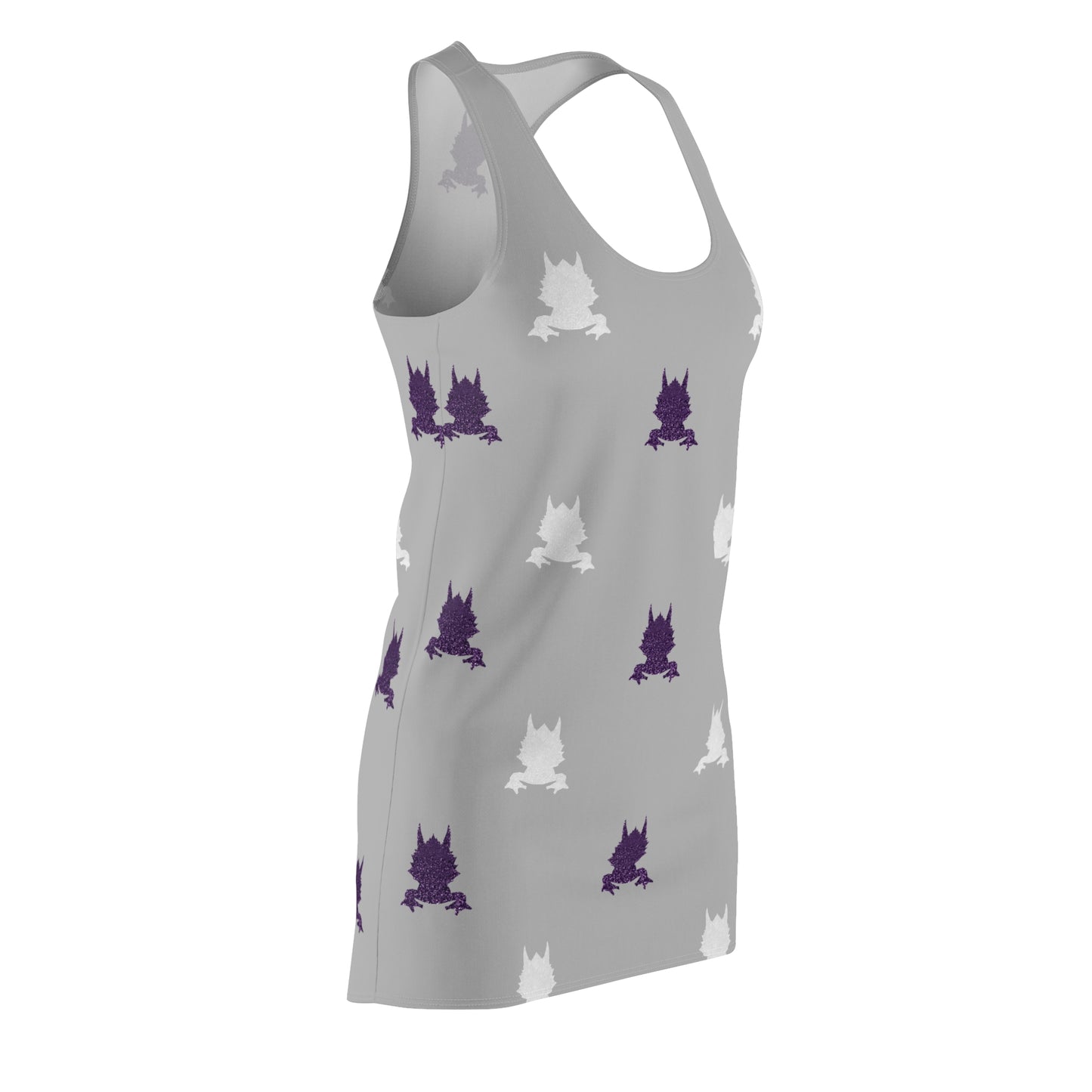 Glitter Horned Frog Print Racerback Dress