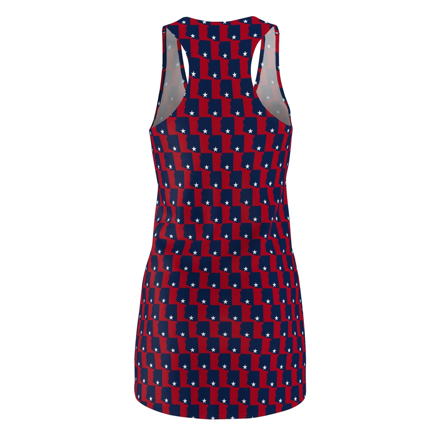 AZ Red Print, Chic Racerback Dress