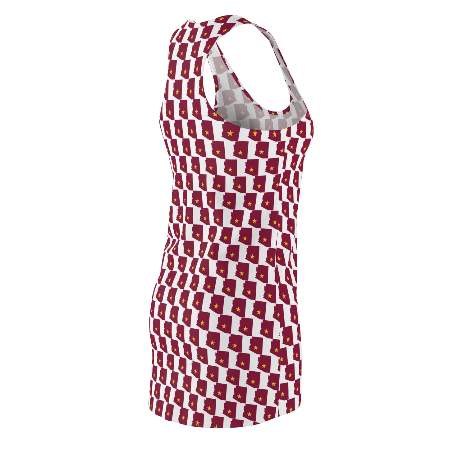AZ White Print, Racerback Dress