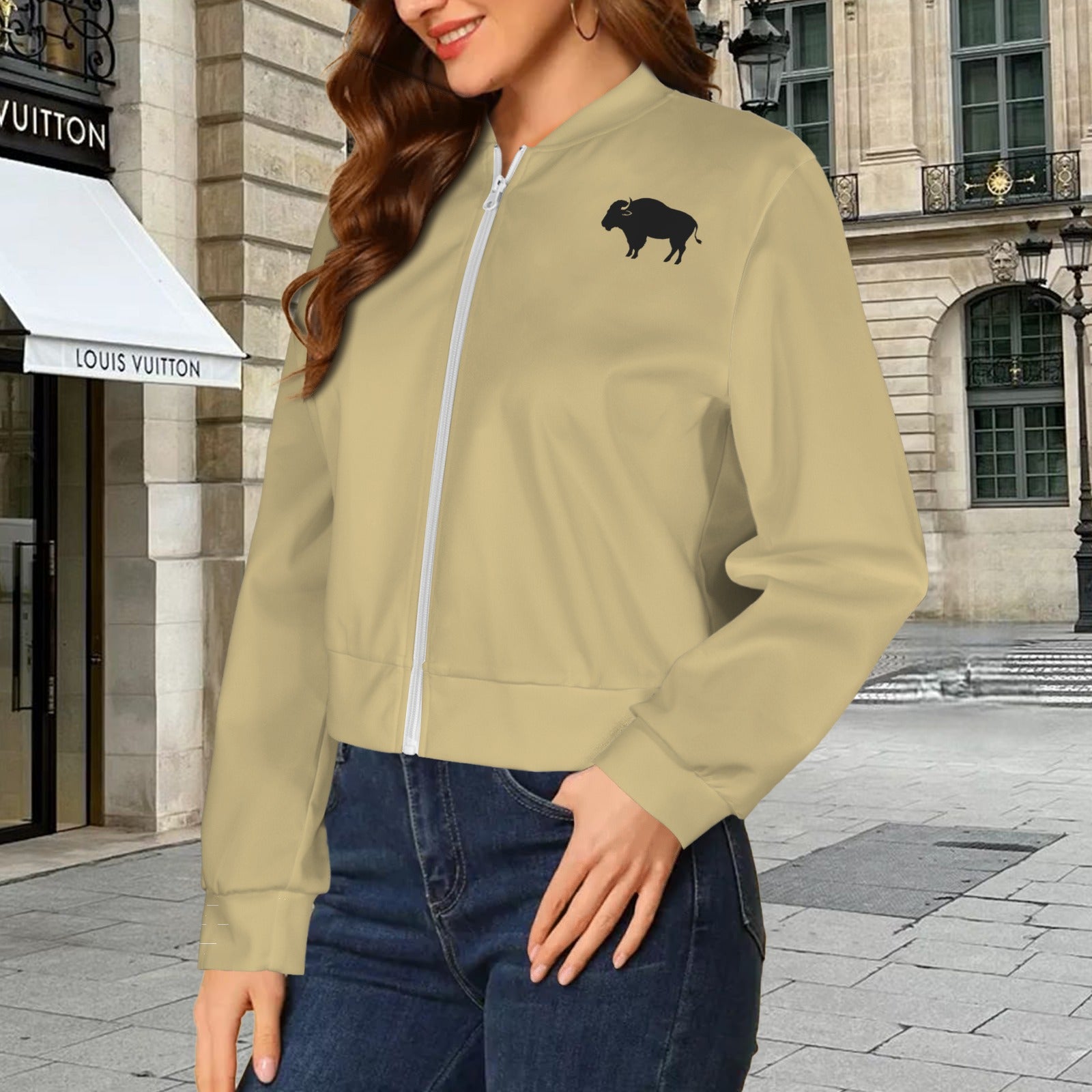 Gold Buffalo Bomber Jacket