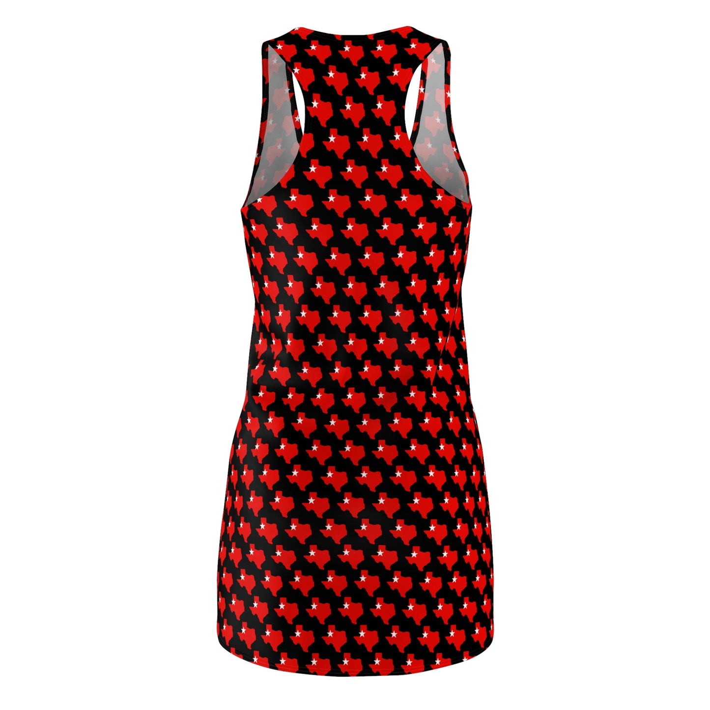 TX Black Print Women's Racerback Dress